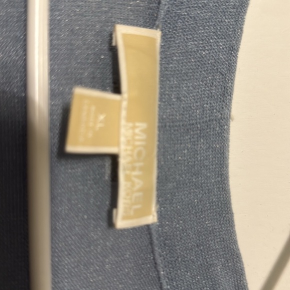 Michael Kors Dust Blue Knit Long Cardigan - Picture 3 of 6